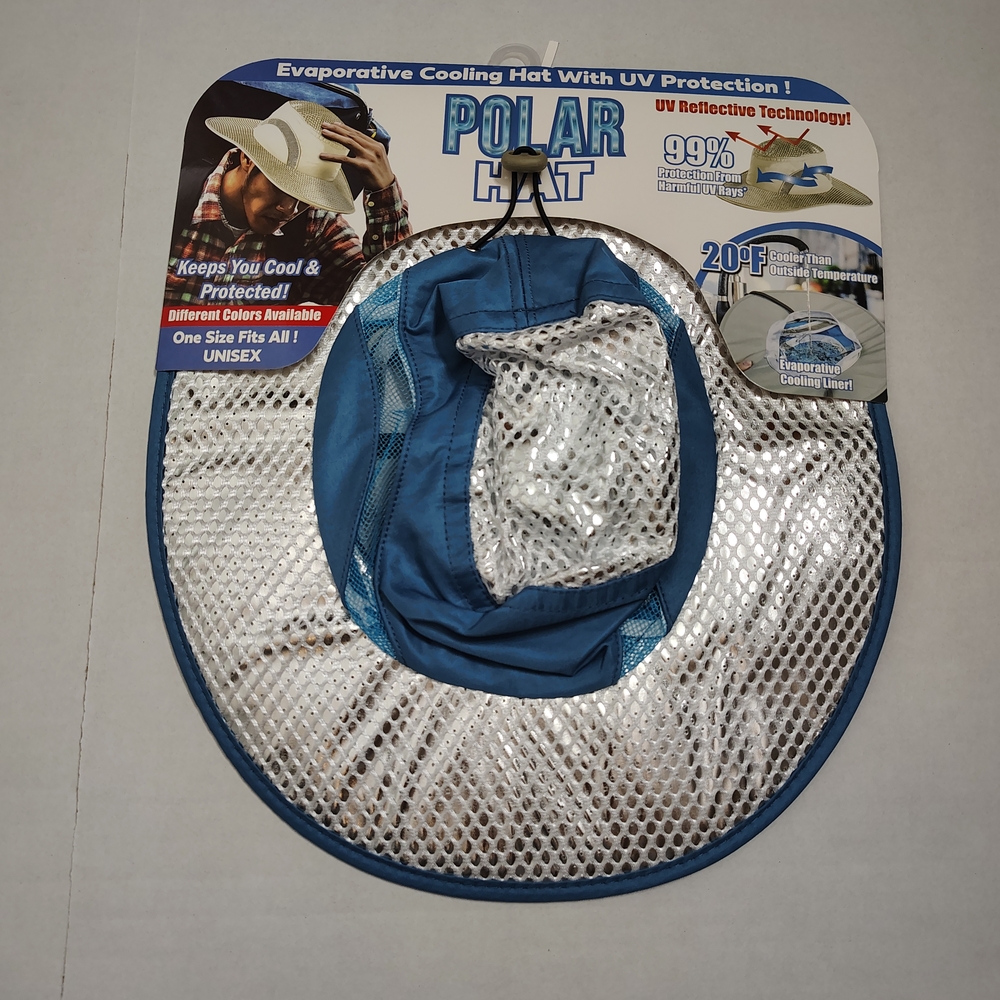 Polar Hat 14" Keeps You 20ºF Cooler UV Protection Evaporative Cooling Brand New